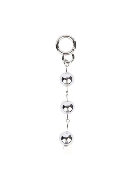 triple-ball-keychain-charm-is516 / Silver