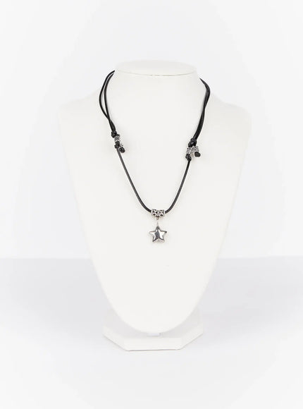 adjustable-star-charm-necklace-ij512 / Silver