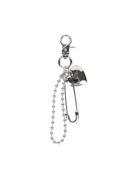 heart-clip-keychain-charm-is516 / Silver