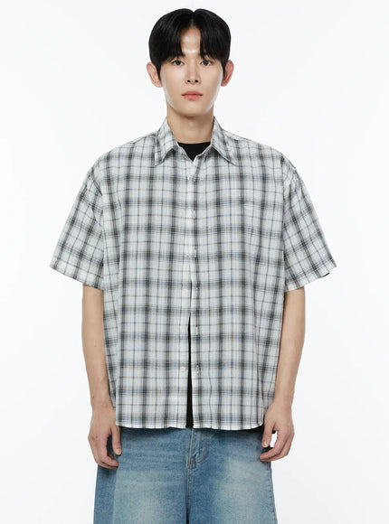 mens-plaid-short-sleeve-shirt-ia527
