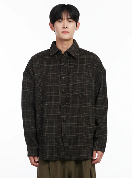 mens-ueban-wool-checkered-long-sleeve-jacket-ij521