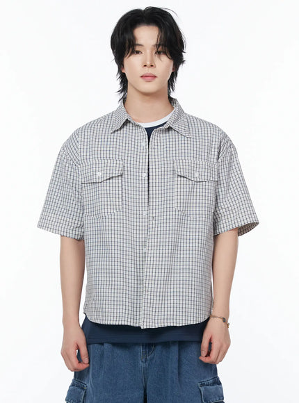 mens-pocket-checkered-short-sleeve-shirt-iy519