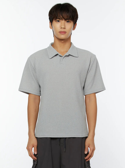 mens-waffle-knit-polo-t-shirt-iy508
