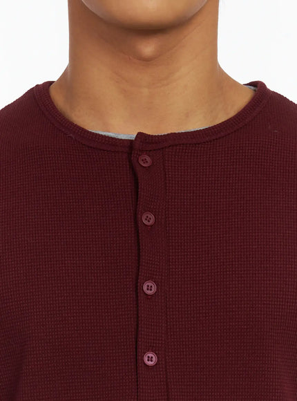 mens-layered-waffle-henley-long-sleeve-shirt-ij514