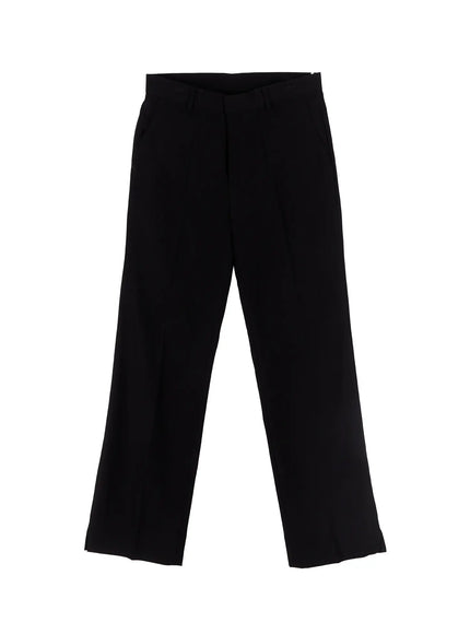 mens-semi-wide-fit-slacks-io531 / Black
