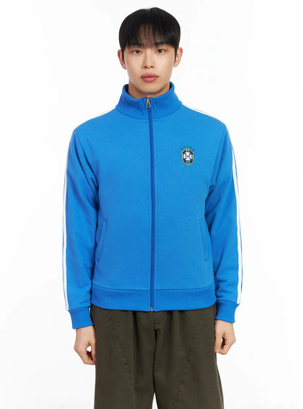 mens-track-zip-up-hoodie-im511 / Blue