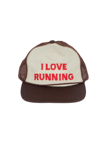 mesh-running-cap-io517 / Brown