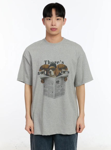 mens-cute-graphic-t-shirt-ia508 / Gray