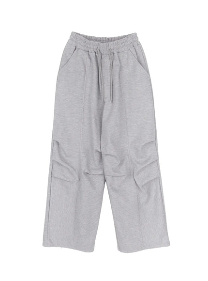 mens-wide-leg-graphic-training-pants-ia507 / Gray