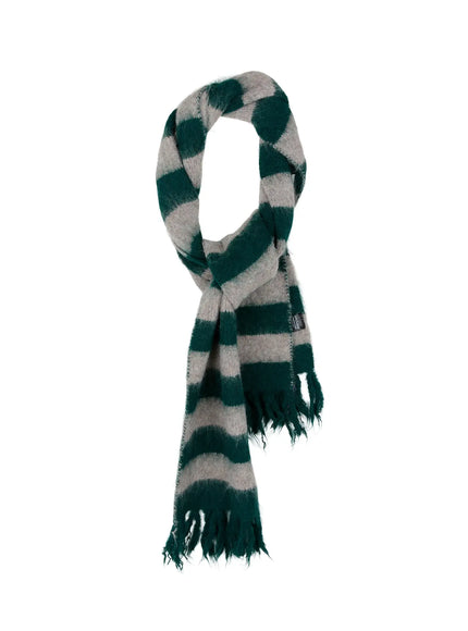 striped-wool-knit-scarf-id511 / Green