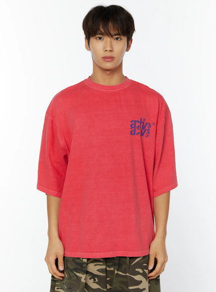 mens-calendar-graphic-tee-iy514 / Pink