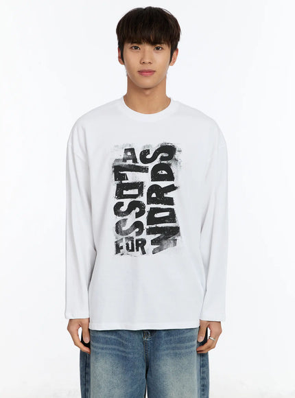mens-graphic-print-long-sleeve-tee-im530 / White
