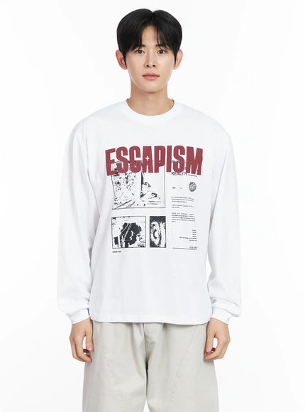 mens-graphic-round-neck-tee-im523 / White