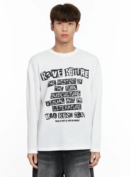 mens-rave-future-graphic-knit-sweater-io502 / White