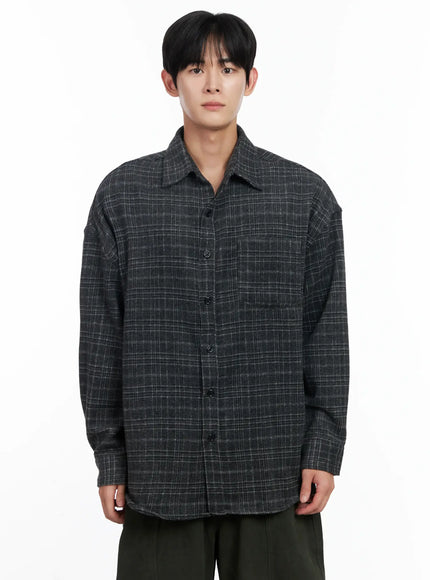 mens-ueban-wool-checkered-long-sleeve-jacket-ij521