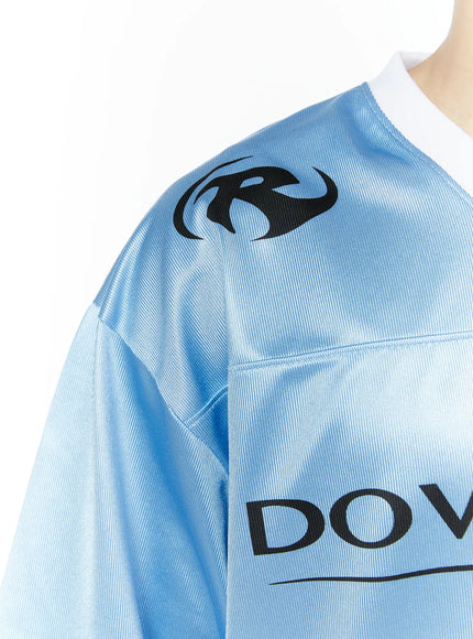 Men's V-Neck Rugby Jersey Shirt IA530