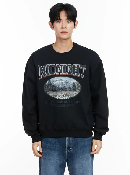 Men's Vintage Print Graphic Sweatshirt IM523
