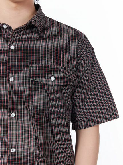 mens-pocket-checkered-short-sleeve-shirt-iy519
