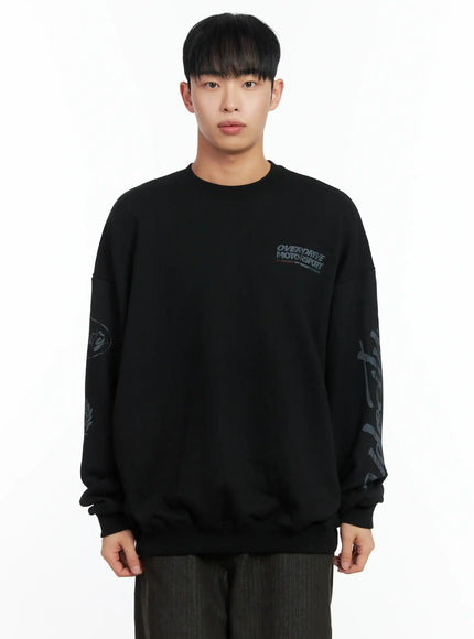 mens-oversized-graphic-sweatshirt-in518-1 / Black