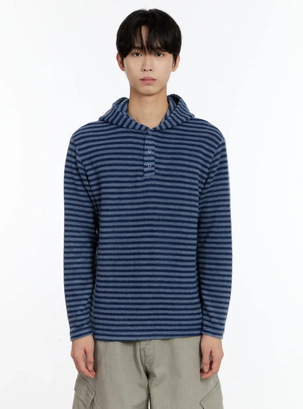 mens-striped-layered-hoodie-id502 / Blue