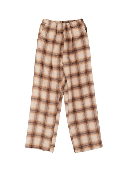 Men's Plaid Wide-Leg Pants ID502