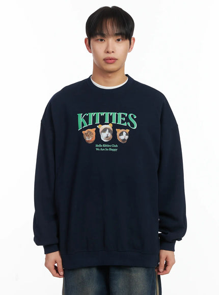 oversized-animal-graphic-sweatshirt-id515 / Dark blue