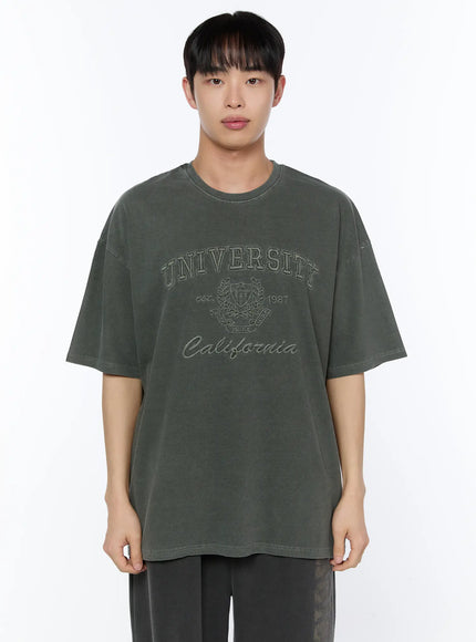 mens-oversized-graphic-tee-ia520 / Dark green