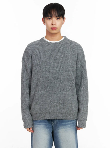 mens-pullover-sweater-im516 / Gray