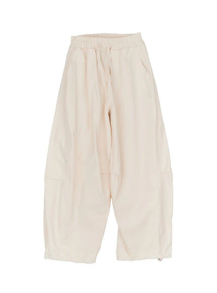 mens-wide-leg-cotton-pants-ia507 / Light beige