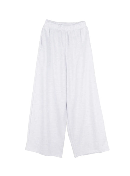 mens-wide-leg-sweatpants-is519 / Light gray