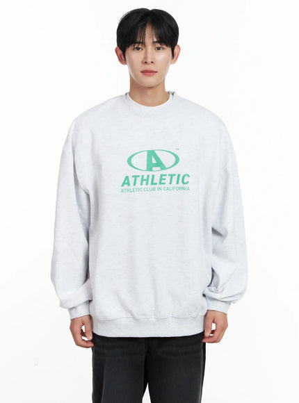 mens-athletic-oversized-sweatshirt-ij521 / Light gray