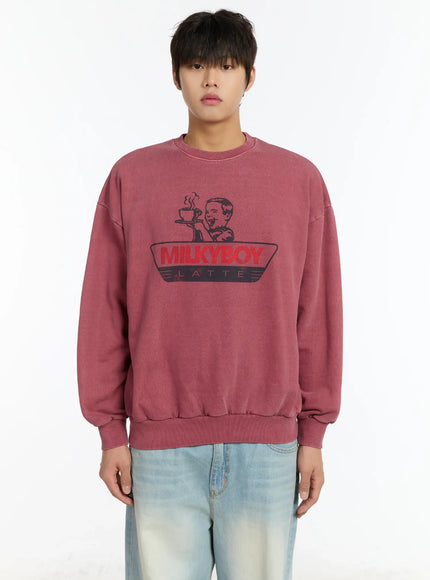 mens-graphic-sweatshirt-im502 / Pink