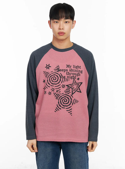 mens-raglan-knit-long-sleeve-ia502 / Pink