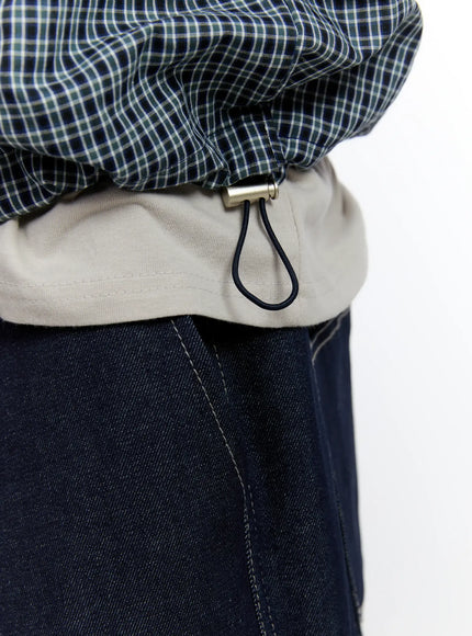 Men's Checkered Windbreaker Jacket IS529