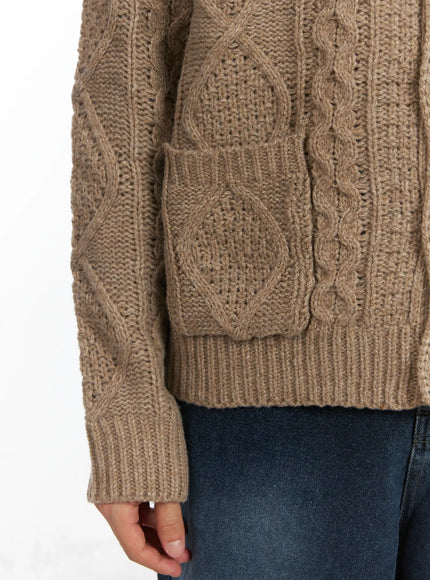 Basic Knit Wool Button Cardigan ID515