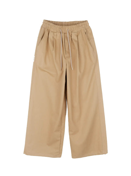 Men's Wide Leg Graphic Cotton Pants IJ527