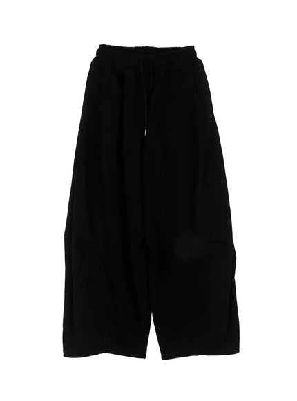 mens-side-pintuck-sweatpants-im516 / Black