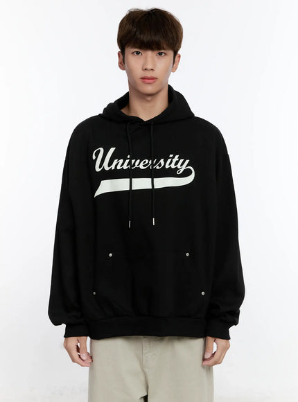mens-university-graphic-hoodie-is530 / Black