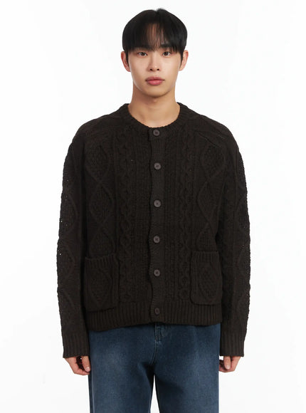 Basic Knit Wool Button Cardigan ID515