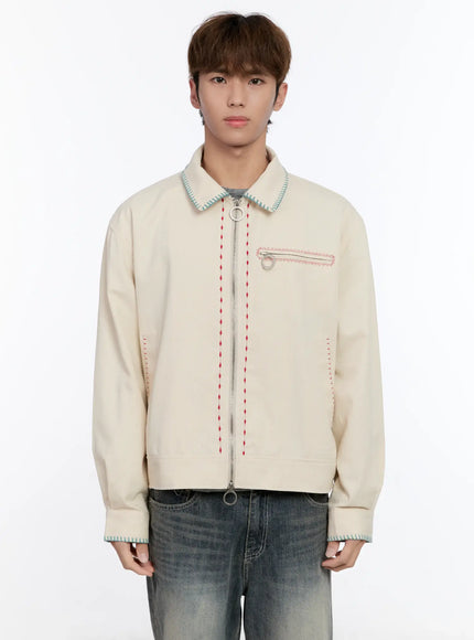 mens-stitched-work-jacket-in512 / Light beige