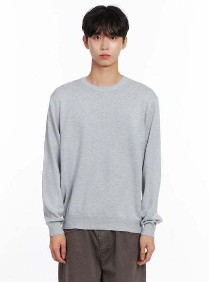mens-classic-crewneck-sweater-is519 / Light gray