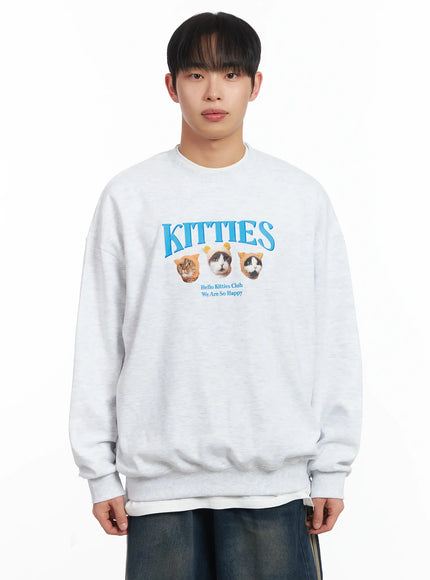 oversized-animal-graphic-sweatshirt-id515 / Light gray