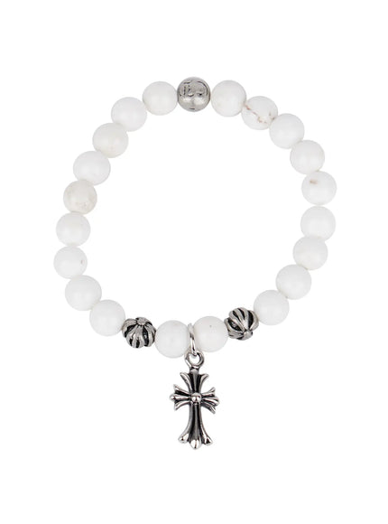 beaded-dangly-pendant-bracelet-io523 / White