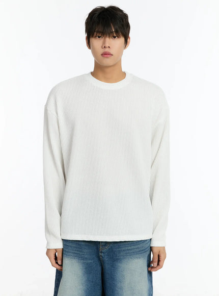 mens-ribbed-long-sleeve-tee-im503 / White