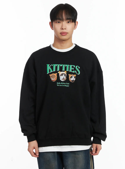 oversized-animal-graphic-sweatshirt-id515 / Black