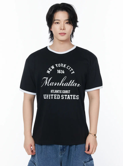 mens-ringer-graphic-tee-iy519 / Black