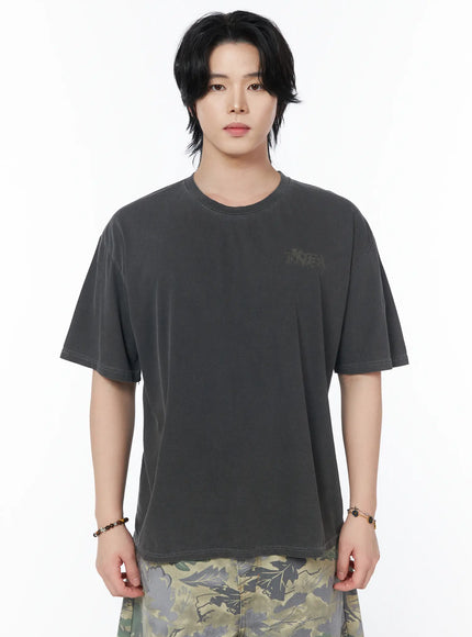 mens-graphic-print-t-shirt-iy525 / Dark gray
