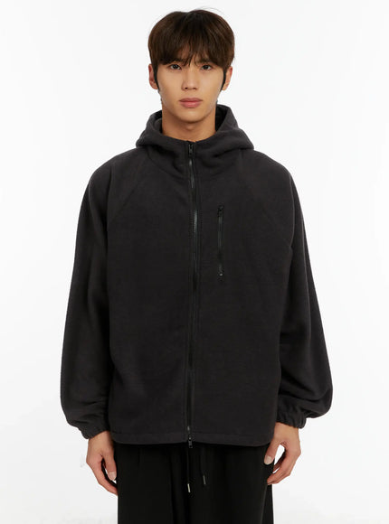 mens-fleece-zip-up-hoodie-id524 / Dark gray