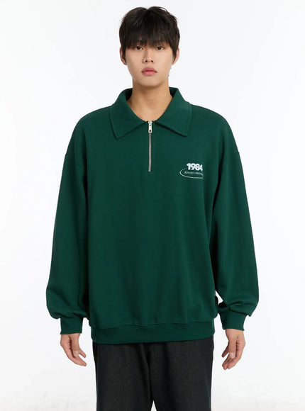 Men's 1984 Half Zip-Up Collar Sweatshirt IM502