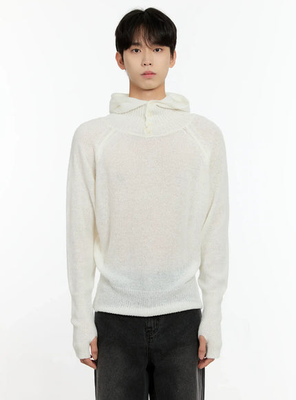 mens-mohair-blend-balaclava-sweater-io531 / White